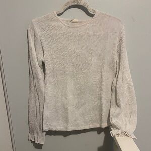 Elegant white Long Sleeve Top